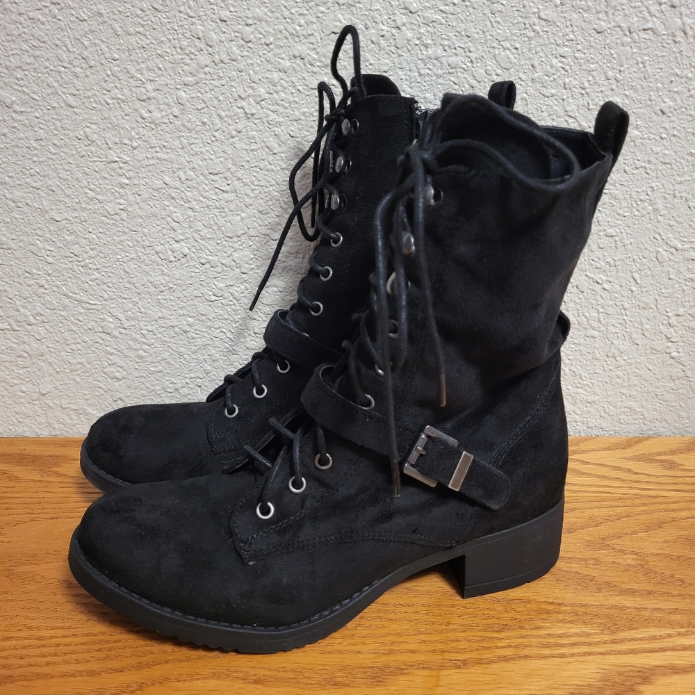 American Rag Black Areighn Lace-up Booties Size 7½M
